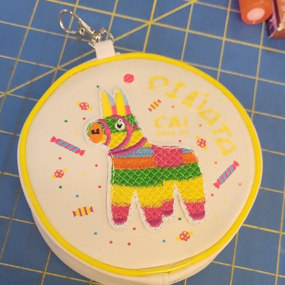 Colorful Piñata Accent 5" Zipper Purse New